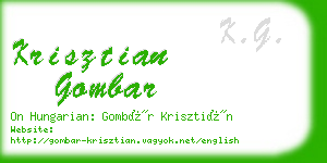 krisztian gombar business card